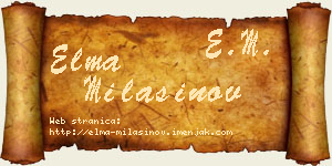 Elma Milašinov vizit kartica